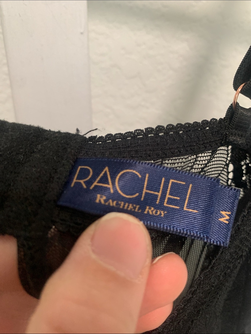 RACHEL Rachel Roy Black Lace & Mesh Chemise - Picture 2 of 8